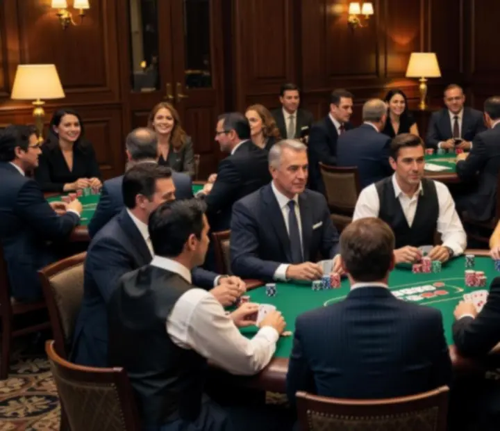 Reportaż fotograficzny z firmowego wieczoru pokerowego od powitania do finału gry
