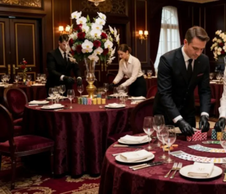 Styliści TopPrzeglad przygotowują elegancką oprawę pokerową w restauracji